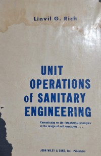 Unit operations of sanitary engineering