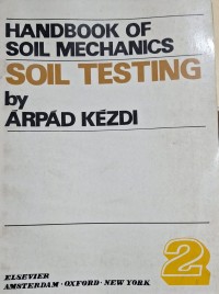 Image of Handbook of soil mechanics, vol. 2: soil testing